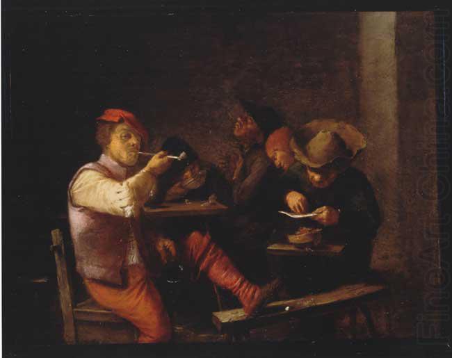 Smokers in an Inn., Adriaen Brouwer